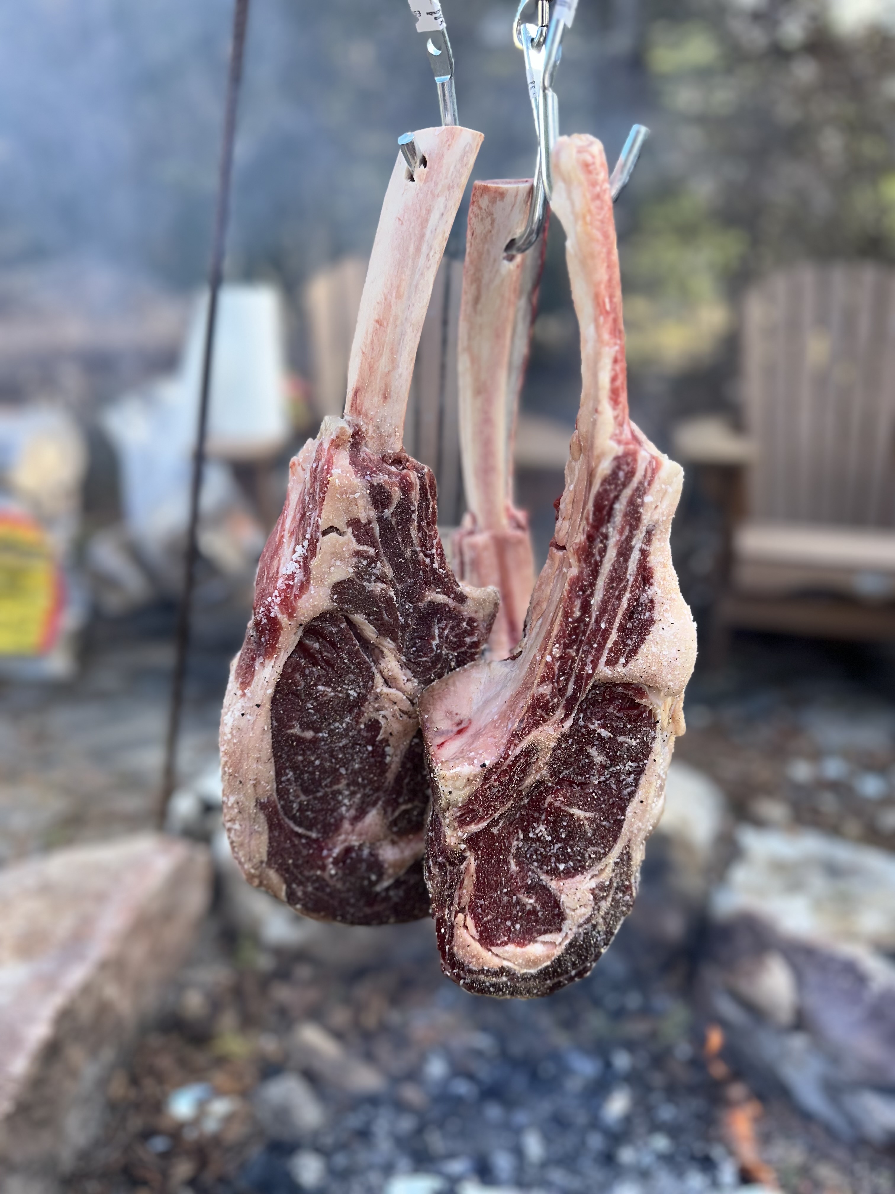 Lamb over fire