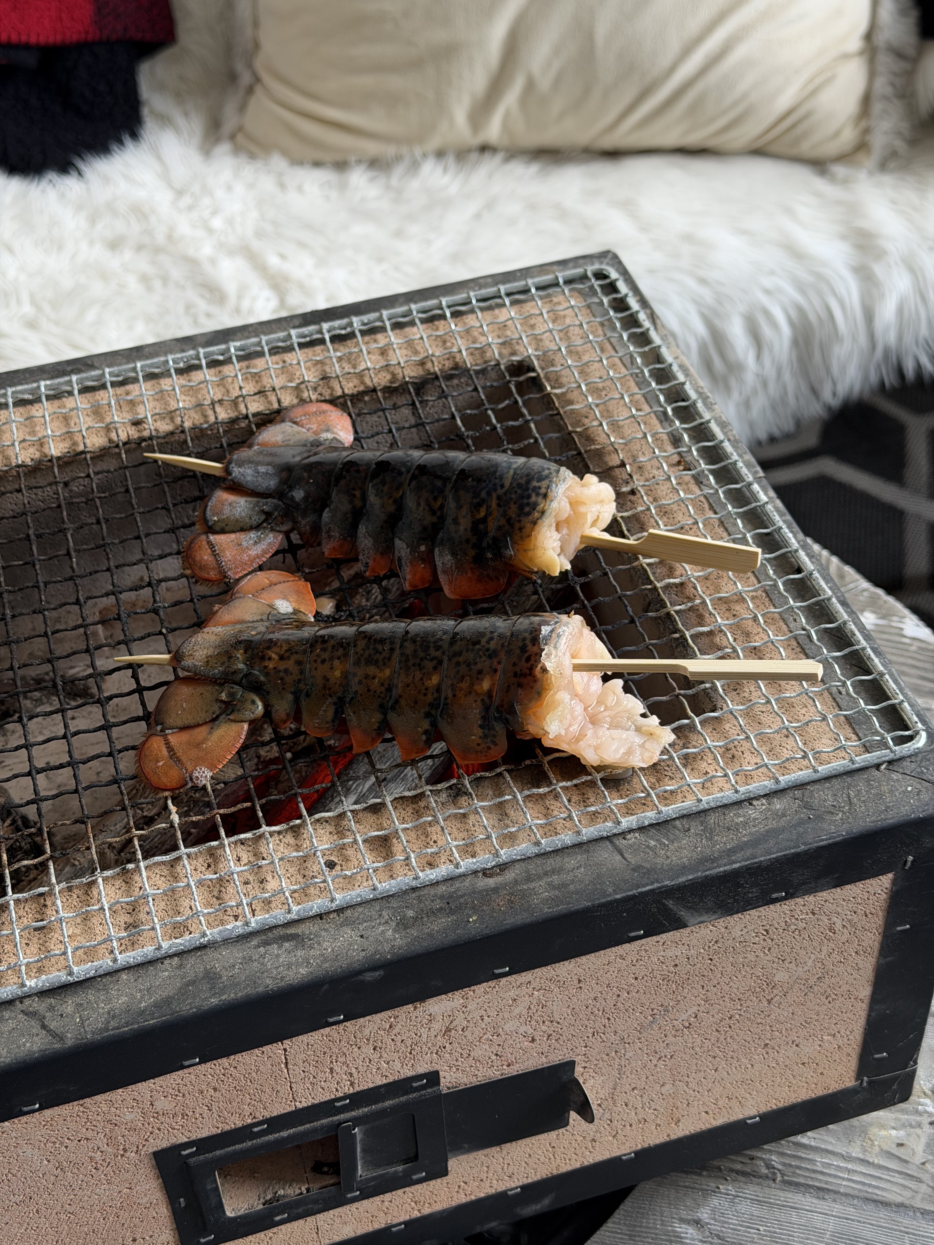 Lobster on hibachi